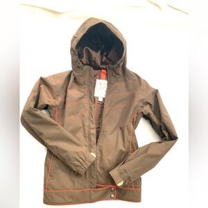 Burton retro snow board  Jacket with orange trim.